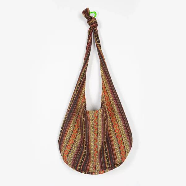 Aztec Cotton and Linen Canvas Jacquard Bag, view 3
