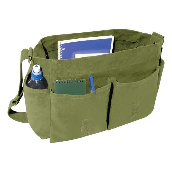 Canvas Messenger Crossbody Bag, view 3